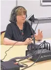  ?? KIM BURGESS/JOURNAL ?? APS Superinten­dent Raquel Reedy responds to a budget question from a caller Wednesday on radio station KANW-FM.