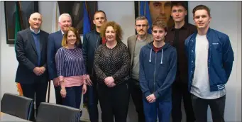  ??  ?? (From left)Tomas Hayes (Kerry Local Enterprise Office) Jerry Moloney (Enterprise Ireland) Anne Looney (Tralee IT) Francis Fitzgibbon (CEO StoryStock) Brid Mc Elligott (Tralee IT) Shane O Connor, Pierre Leveque, Kieran Murphy and Tadhg Flemming (all...