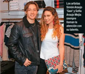  ??  ?? Los artistas Simón Araujo 'Savi' y Sofía Araujo Mejía siempre llaman la atención con su talento.