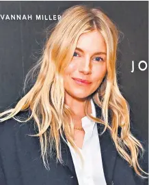  ?? ?? Sienna Miller (launching her sister Savannah’s Vivere collection)