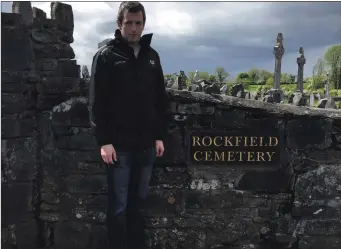  ??  ?? Councillor Henry at Rockfield Cemetery.