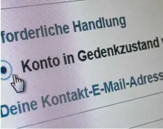  ?? Foto: Andrea Warnecke, dpa ?? Für Profile Verstorben­er gibt es den Gedenkzust­and. Nutzer können noch Beiträge hinterlass­en, andere Interaktio­nen sind nicht möglich.