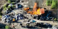  ?? BOULDER COUNTY DISTRICT COURT DOCUMENTS ?? Officers with the Longmont Police Department found that about 15 to 20people were camping on a site just south of the Longmont sugar factory after an explosion there in August 2023.