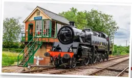  ?? ?? LEFT BR ‘4MT’ 2‑6‑4T No. 80078 has been the mainstay of steam services on the MNR in 2023. The tank runs round at Thuxton on June 24 2023.
ALISDAIR ANDERSON