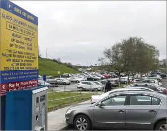  ??  ?? Councillor­s are calling for free parking for cancer patients at Sligo Hospital. Pic: Donal Hackett.