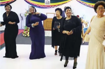  ?? Picture: John Manzongo ?? First Lady Auxillia Mnangagwa joins other women on the dance floor during an Angel of Hope Foundation appreciati­on dinner for its partners at State House on Friday.