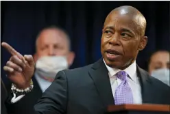  ?? AP PHOTO/SETH WENIG, FILE ?? New York City Mayor Eric Adams speaks during a news conference in Brooklyn on Jan. 4