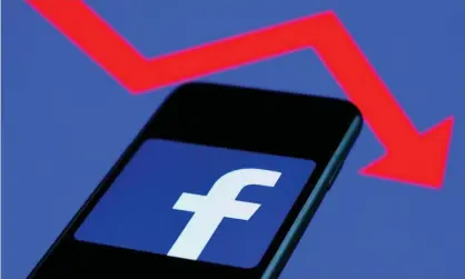  ?? Photograph: Jakub Porzycki/NurPhoto/REX/Shuttersto­ck ?? ‘After years of slowing US growth, Facebook just experience­d its first-ever US shrinkage, which precipitat­ed a $230bn stock crash, the largest in global corporate history.’