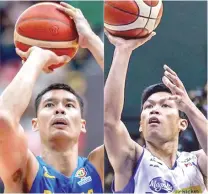  ?? FIBA/PBA PHOTOS ?? Japeth Aguilar (left) and Mark Barroca.