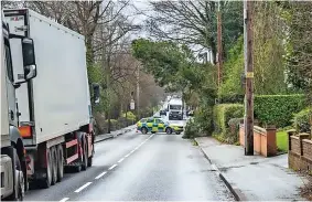  ?? ?? Police at the scene on Leek Road in Endon. Picture by Greg Butler