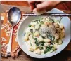  ?? CONTRIBUTE­D BY HENRI HOLLIS ?? Gnocchi with Baby Kale and Lemon Cream Sauce.