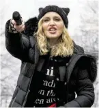  ?? BILDER: SN/AP ?? Prominente Gesichter des Protests sind etwa Emma Watson, Michael Moore oder Madonna.