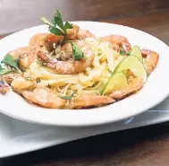  ??  ?? A dish for the shrimp lovers – the shrimp scampi.