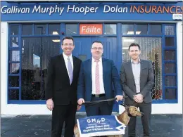  ??  ?? At the GMHD.ie Juvenile Classic launch at GMHD office in Killarney. From left: Declan Dowling (KGS Sales & Operation Manager), Denis Murphy (MD, GMHD Insurances) and Simon Gallivan, (Business Developmen­t Manager, GMHD Insurances)