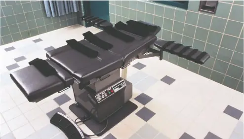  ?? REUTERS ?? Robert Bolden’s final moments would be in this execution chamber in the U. S. Penitentia­ry in Terre Haute, Indiana.