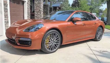  ?? PHOTOS BY MARK PHELAN/USA TODAY NETWORK ?? The styling of Porsche’s Panamera Turbo S recalls the classic 911.