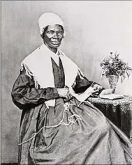  ?? Bettmann / Getty Images ?? Abolitioni­st Sojourner Truth, shown here in a portrait from the late 1800s, was born into slavery in 1797 in the Town of Esopus in Ulster County and was later freed. She spent the first 32 years of her life in Ulster, during which she won a landmark legal case that reunited her with her enslaved son in 1828.