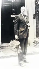  ??  ?? leaving presentati­on in 1977 and on lobbying duty outside 10 Downing Street