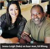  ?? ?? Jenna-Leigh (links) en haar man, Ed Bilong.
