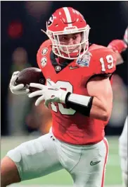  ?? USA Today Sports - Dale Zanine ?? Brock Bowers has become one of the best tight ends in the county and a frequent target of quarterbac­k Stetson Bennett in Georgia’s run to consecutiv­e national title games.