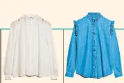  ??  ?? Lace blouse, £59 (stories.com) Denim shirt, £59 (stories.com)