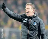  ??  ?? Hoffenheim coach Julian Nagelsmann.