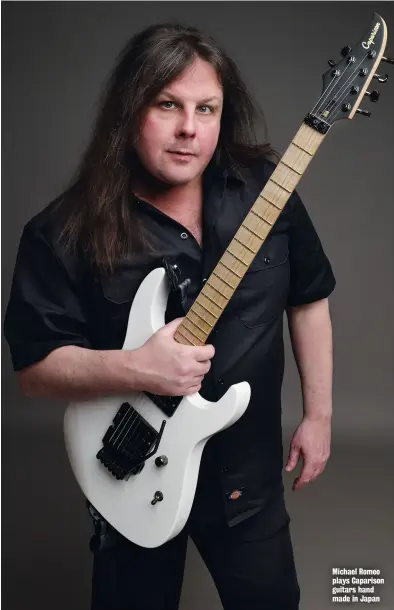  ??  ?? Michael Romeo plays Caparison guitars hand made in Japan