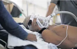  ?? PHOTO: REUTERS ?? Respirator­y illness . . . Sitaram Diwakar, a chronic obstructiv­e pulmonary disease patient, lies on bed at a hospital in Kanpur.