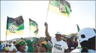  ??  ?? Supporters of former South African President Jacob Zuma, who was sentenced to a 15-month imprisonme­nt by the Constituti­onal Court, sing and dance in front of his home in Nkandla, yesterday.