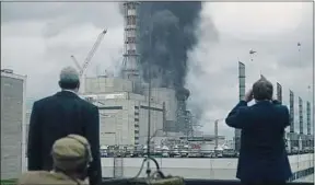  ??  ?? Une image de la série, qui raconte la catastroph­e nucléaire de 1986.