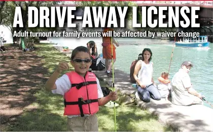  ?? | FOR THE SUN- TIMES ?? Good fishing programs, such as those run by the Chicago Park District on the Chicago River ( Joseph Nowak in 2009), draw adults as well as kids. This year, the IDNR will require adults to purchase a license instead of issuing the park district a waiver.