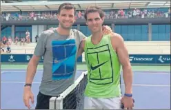  ??  ?? VISITA. Dimitrov, en Manacor junto a Nadal el pasado mes de julio.