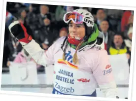  ?? DANIEL KASAP/PIXSELL ?? Janica na Zagreb Ski Legends, humanitarn­oj utrci 2013. godine