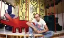  ?? Photograph: Luna Luna ?? Keith Haring with his carousel at the original Luna Luna.