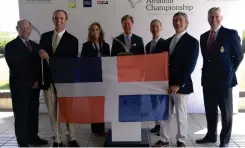  ??  ?? Hoy es el lanzamient­o oficial del Latin America Amateur Championsh­ip (LAAC). Esta foto con ejecutivos de Casa de Campo y los principale­s directivos del torneo, recuerda cuando fue anunciado su regreso al país en el pasado LAAC celebrado en Chile.