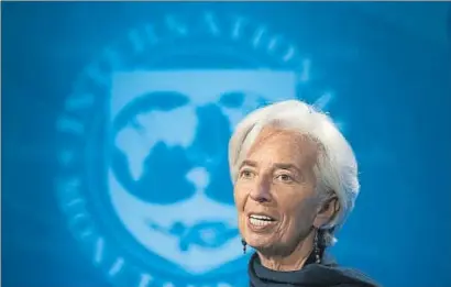  ?? CLIFF OWEN / AP ?? Christine Lagarde, directora gerent del Fons Monetari Internacio­nal