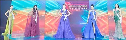  ?? PHOTOGRAPH COURTESY OF IG/THEMISSUNI­VERSEPH ?? (FROM left) fourth runner-up Kimberly Hakenson (Cavite), Miss Universe Philippine­s 2020 Rabiya Mateo, first runner-up Ysabella Ysmael (Parañaque), third runner-up Pauline Amelinckx (Bohol) and second runner-up Michele Gumabao (Quezon City).