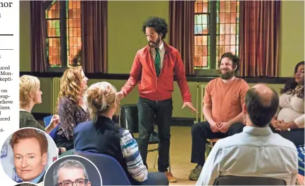  ??  ?? JAN THIJS Big-city journalist Ozzie Graham (Wyatt Cenac) is sent to investigat­e a small-town support group for people who believe they have been abducted by aliens.