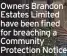  ?? ?? Owners Brandon Estates Limited have been fined for breaching a Community Protection Notice