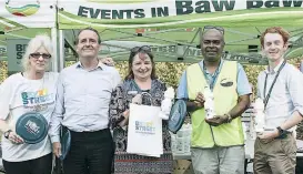  ??  ?? Some of the event organisers included Deb Hamilton-Bean (Berry Street), Eamon O’Hare (school focussed youth services), Jenni Graham (Baw Baw Latrobe LLEN), Tahseen Qadeer and Calum Douglas (Baw Baw Shire).