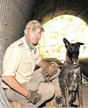  ?? ?? Saba’s Jaco Klopper and Jess at the Nelspruit Reserve on Tuesday May 31.