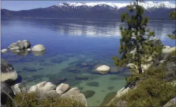  ?? AP PHOTO/SCOTT SONNER ?? This April 12, 2012 file photo shows the clarity of Lake Tahoe near Incline Village, Nev. Climate change is changing the rules of nature scientists have followed for decades as they try to identify the causes of Lake Tahoe’s loss of clarity and chart a...