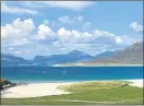  ??  ?? Blue skies frame Luskentyre beach on Harris in the Western Isles