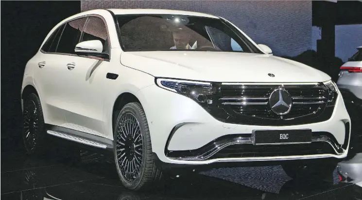  ?? PHOTOS: GRAEME FLETCHER/DRIVING ?? New in 2020, the Mercedes-Benz EQC is an electric crossover that promises a generous range of 450 kilometres between recharges.