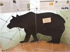  ??  ?? A bear decoration at Shiretoko National Park Nature Centre.
