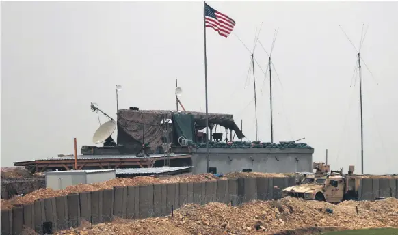  ?? AFP ?? US military presence in Manbij, northern Syria, where the threat of pro-Turkish armed forces has prompted calls for American troops not to withdraw