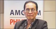  ??  ?? Panelo: seeking support for president