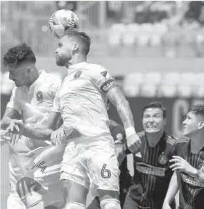  ?? JIM RASSOL/AP ?? Inter Miami played Atlanta United to a 1-1 draw on Sunday and will have to face CF Montreal coming off of only two days of rest.