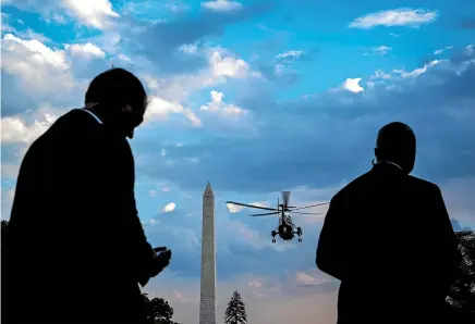  ?? WASHINGTON POST ?? Members of the Secret Service stand guard in Washington. The agency’s actions during the January 6 attack on the Capitol are under scrutiny.