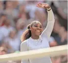  ?? SUSAN MULLANE/USA TODAY SPORTS ?? Serena Williams celebrates match point against Camila Giorgi on Tuesday in the Wimbledon quarterfin­als.